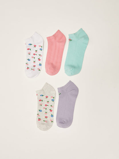 Floral Women's Booties Socks Pack of 5