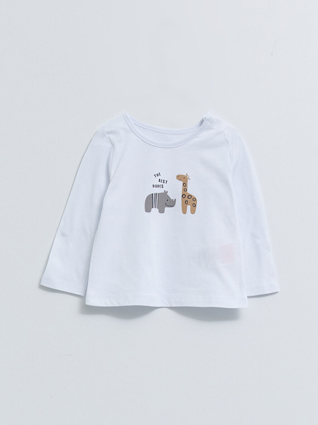 Crew Neck Long Sleeve Printed Baby Boy 3-Piece Set