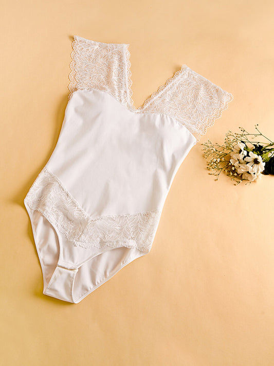 V-Neck Embroidered Bride Snap-On Body