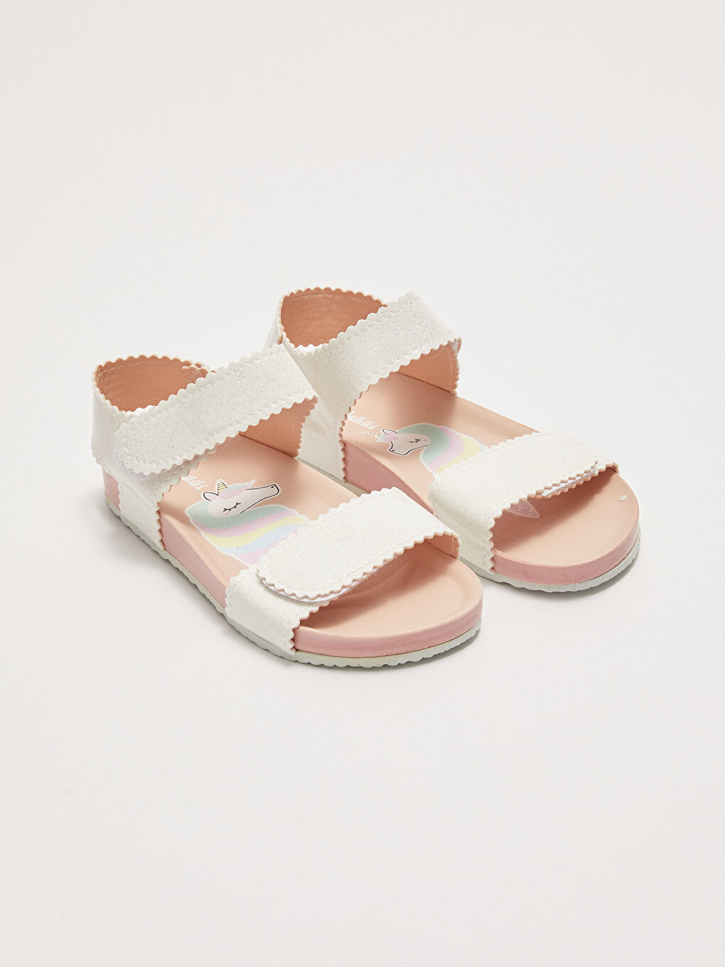 Double Striped Velcro Girls Sandals