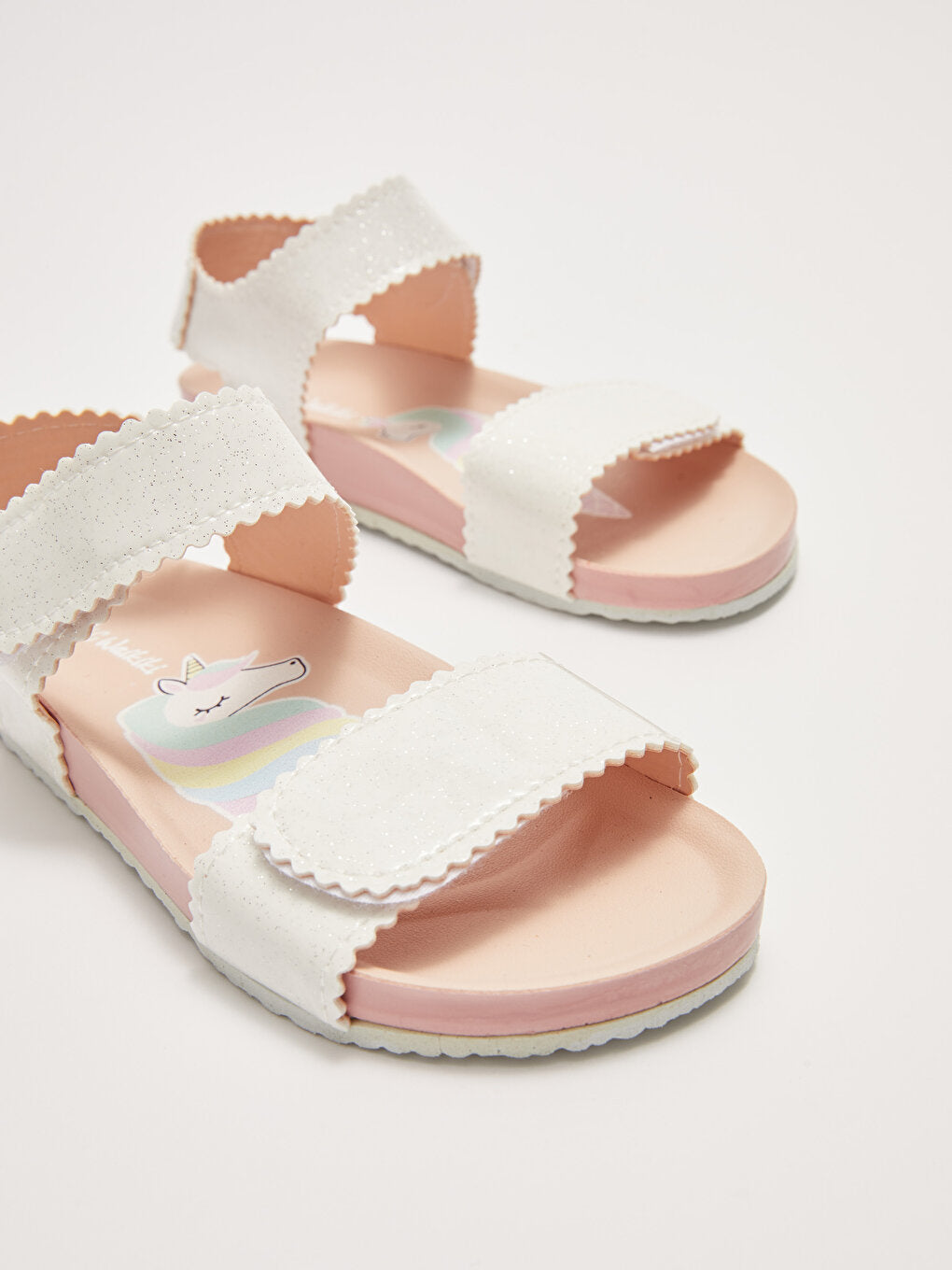 Double Striped Velcro Girls Sandals