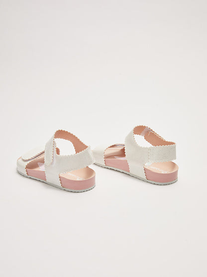 Double Striped Velcro Girls Sandals