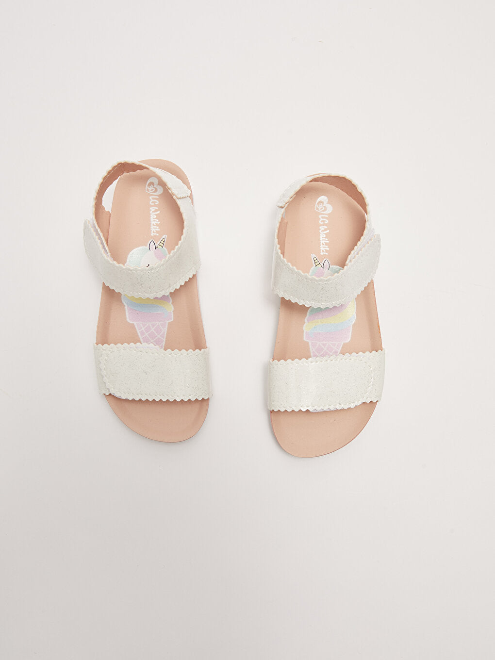 Double Striped Velcro Girls Sandals