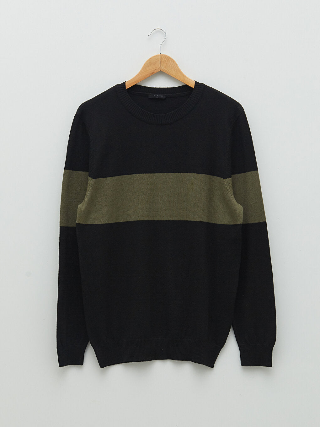 Crew Neck Long Sleeve Men's Knitwear Sweater