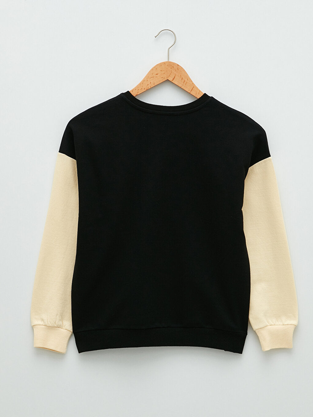 Crew Neck Color Blocked Long Sleeve Women's Sweatshirt