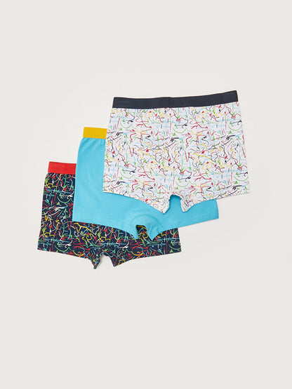 Printed Cotton Boys' Boxer 3-Piece