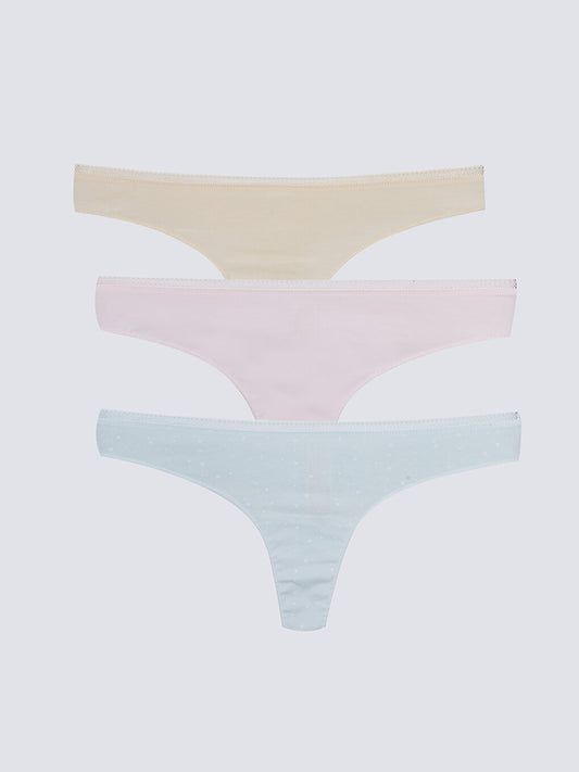 Plain Thong Panties 3 Pack