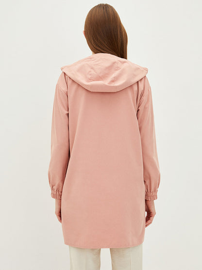 Hooded Plain Long Sleeve Women's Tunic