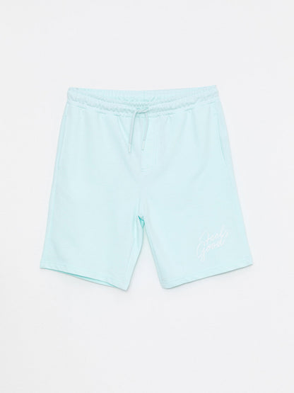 Slim Fit Men's Shorts with Waist Tie Detail