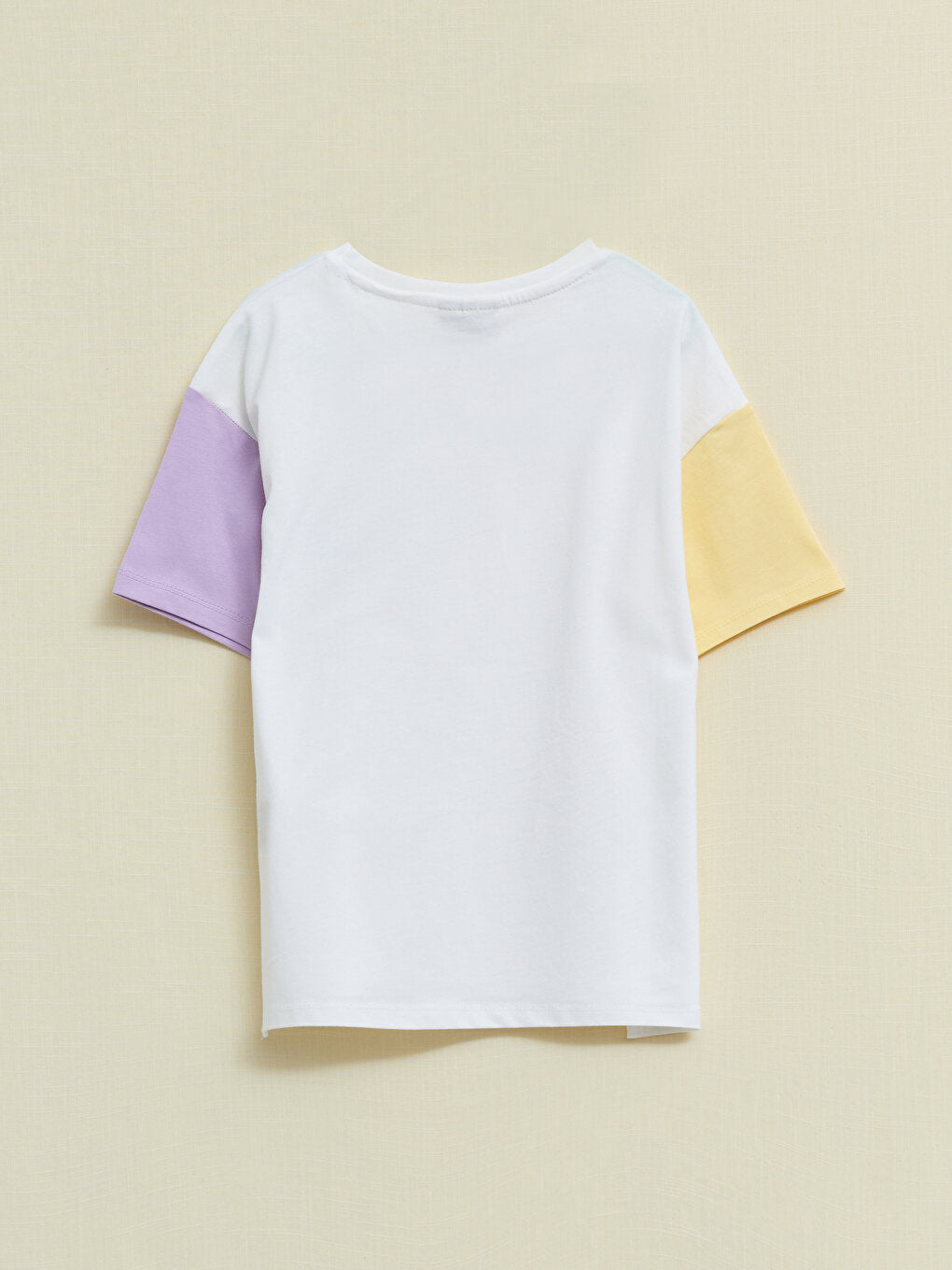 Crew Neck Printed Short Sleeve Cotton Girls' T-Shirt