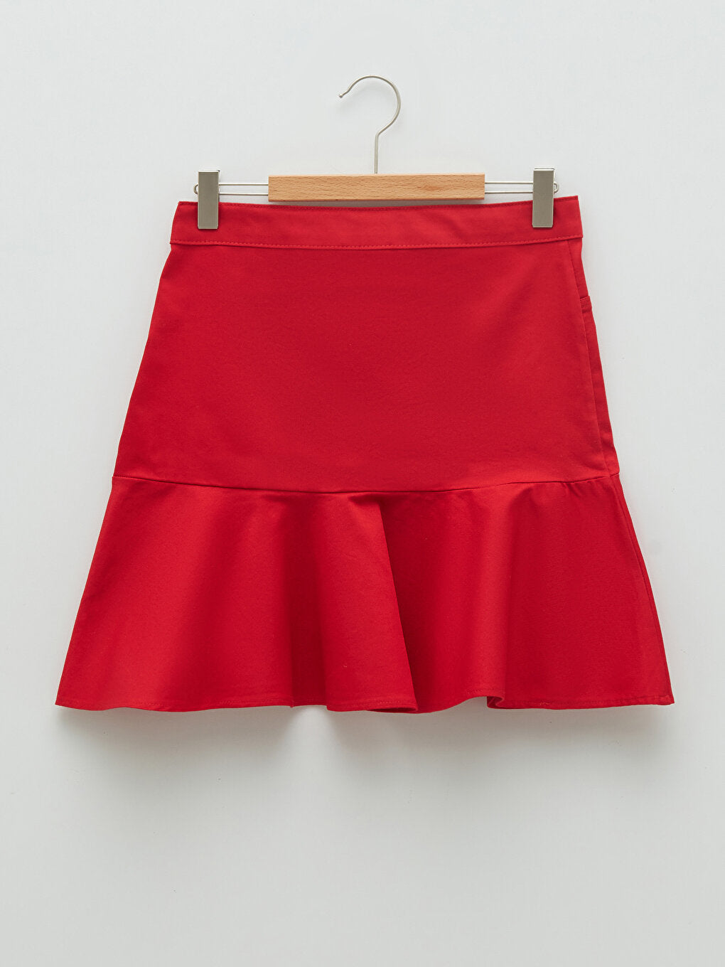 Basic Ruffle Detailed Gabardine Girl's Skirt