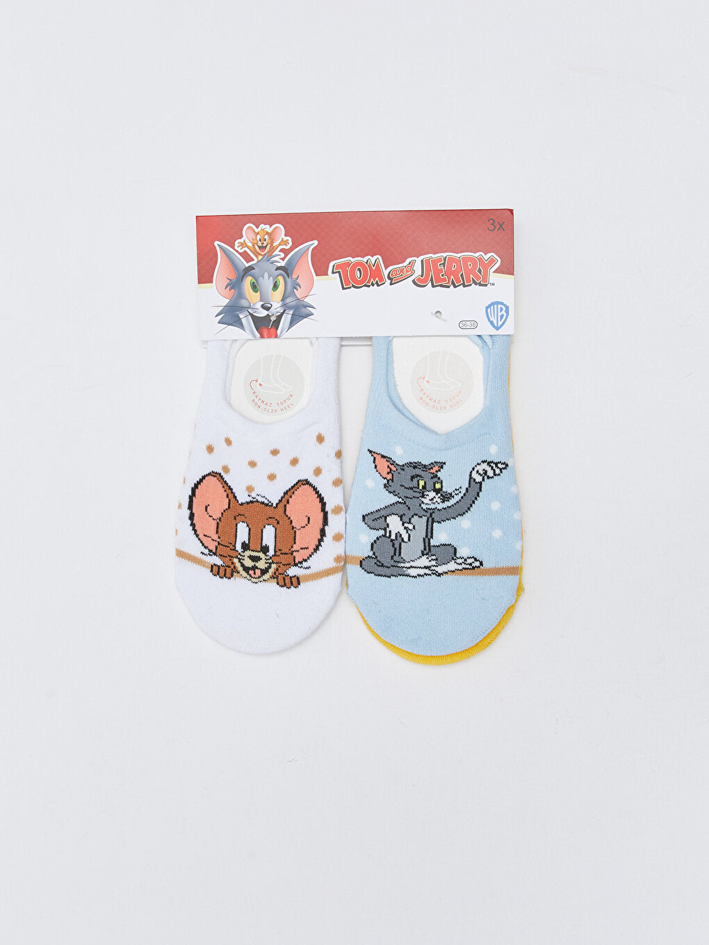 Tom&amp;Jerry Printed Women's Ballerina Socks Pack of 3