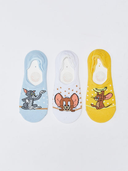 Tom&amp;Jerry Printed Women's Ballerina Socks Pack of 3