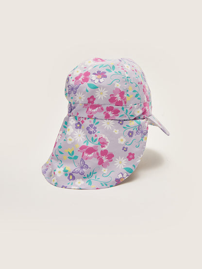 Floral Patterned Girl's Cap Hat