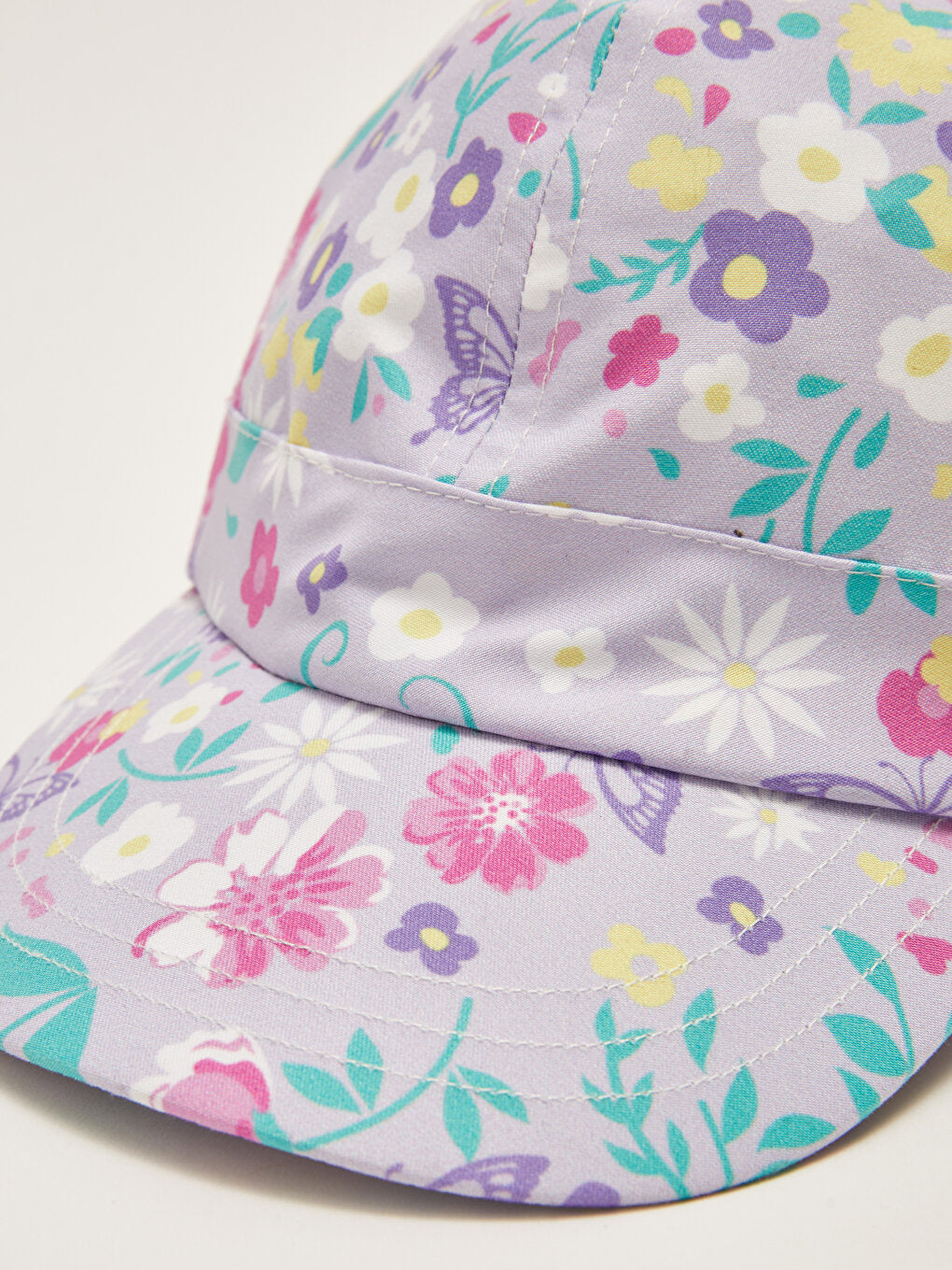 Floral Patterned Girl's Cap Hat