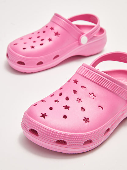 Girls' Sandals with Perforated Look