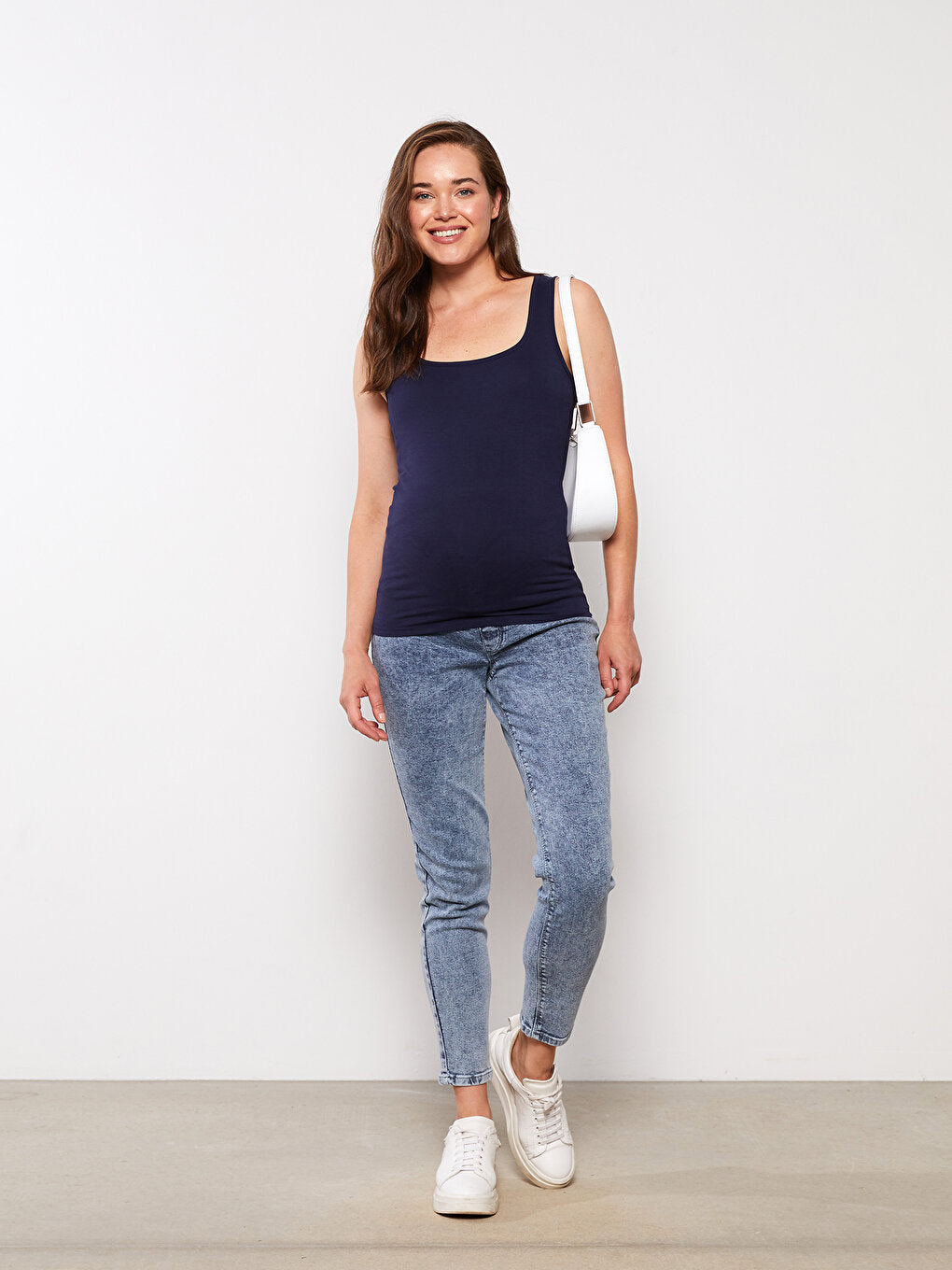 Maternity U Neck Plain Tank Top