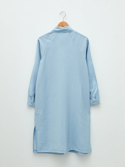 Plain Long Sleeve Women's Shirt Tunic