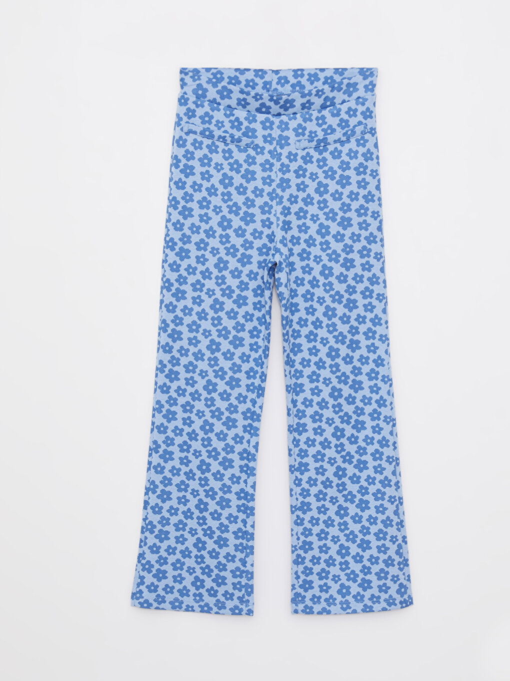 Patterned Girl's Trousers with Elastic Waist