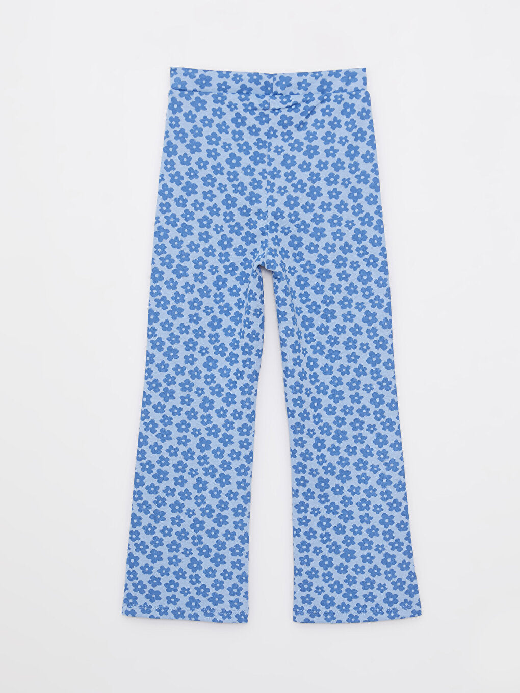 Patterned Girl's Trousers with Elastic Waist