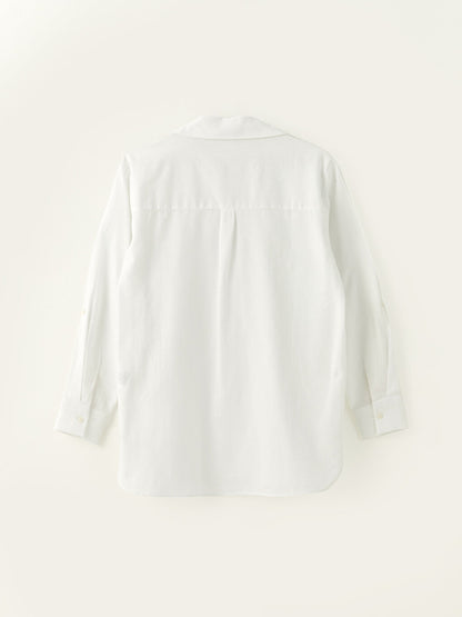 Front Button Closure Plain Long Sleeve Women's Shirt