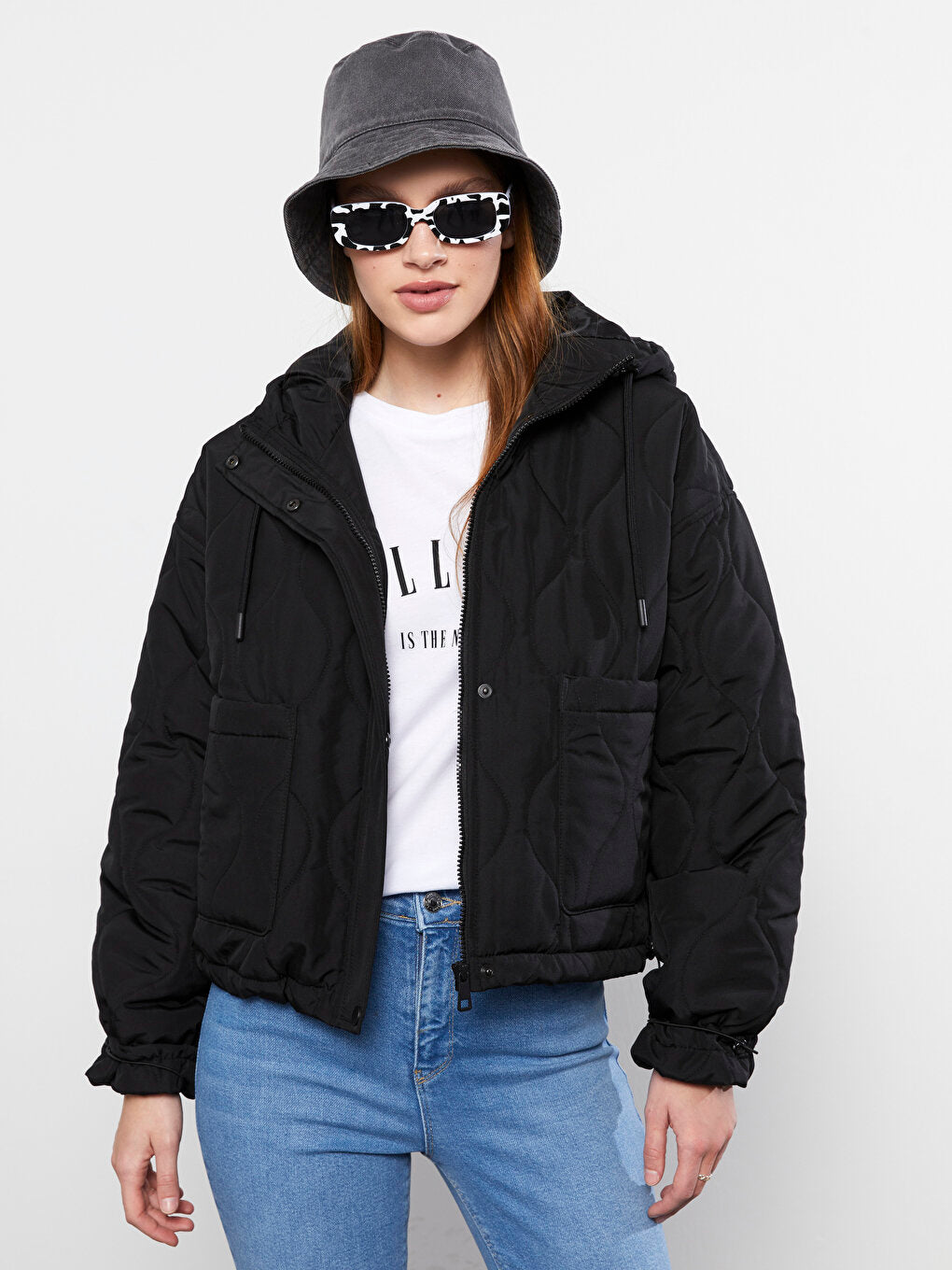 Hooded Quilted Women's Puffer Coat