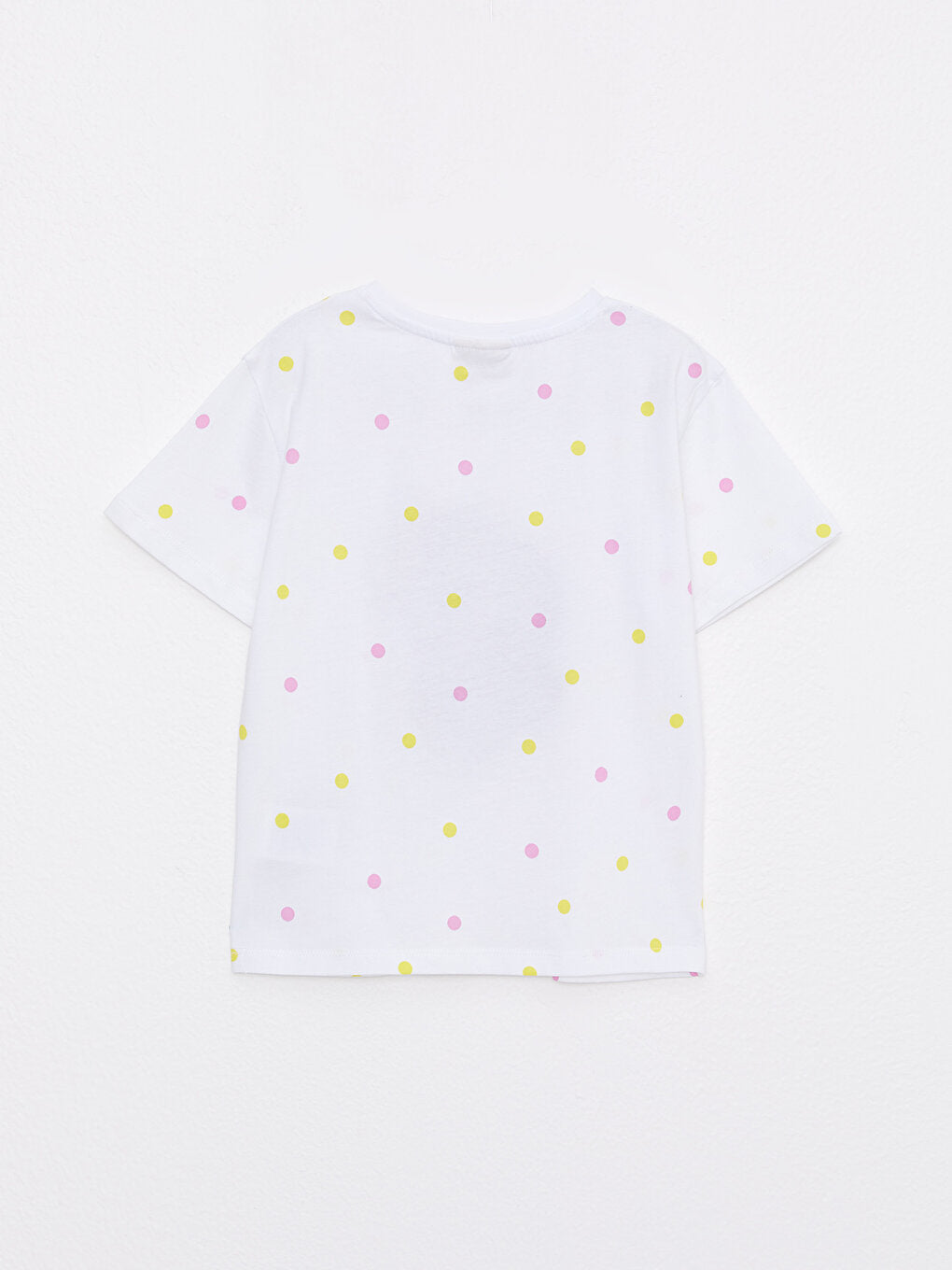 Crew Neck Printed Sequin Embroidered Short Sleeve Girls' T-Shirt