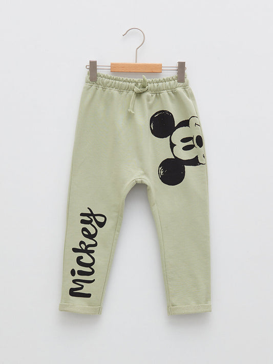 Elastic Waist Mickey Mouse Printed Baby Boy Tracksuit Bottom