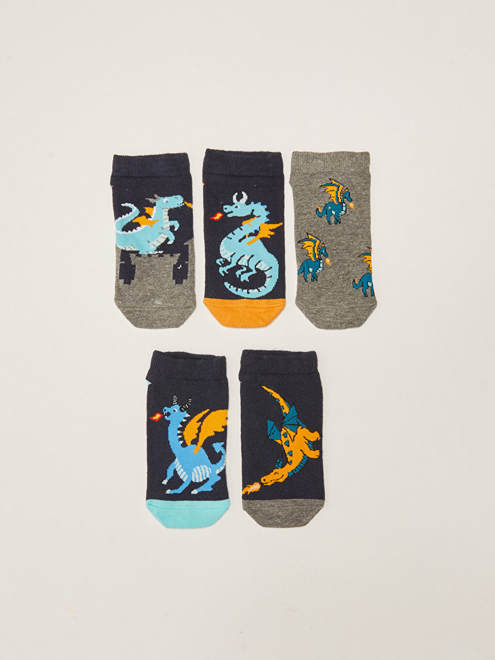 Patterned Boy's Booties Socks 5-pack