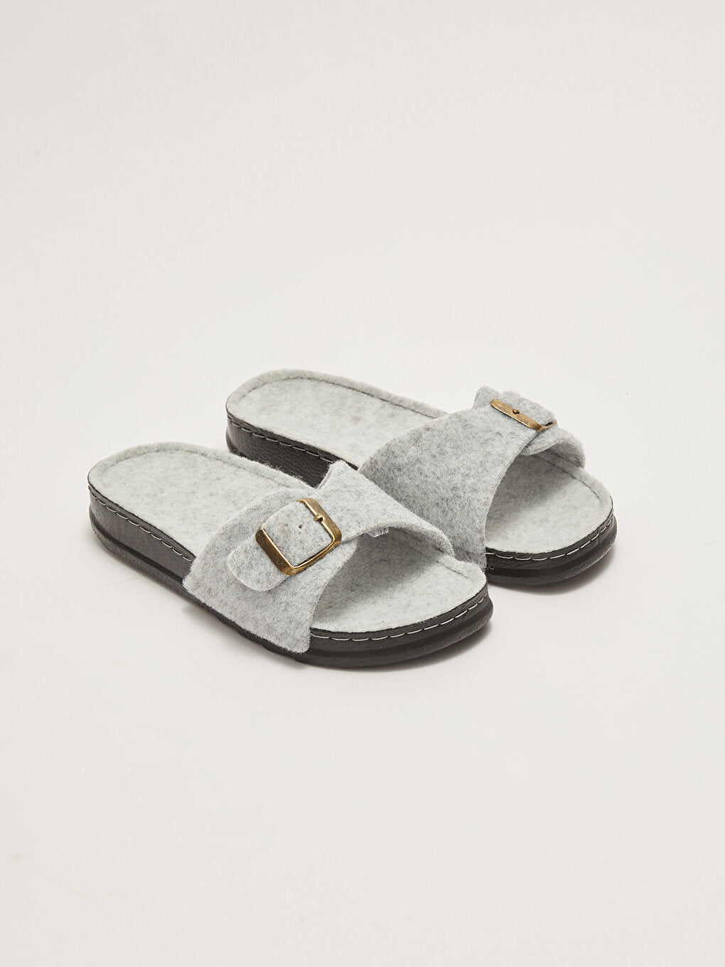 Women's House Slippers with Single Band Buckle Detail