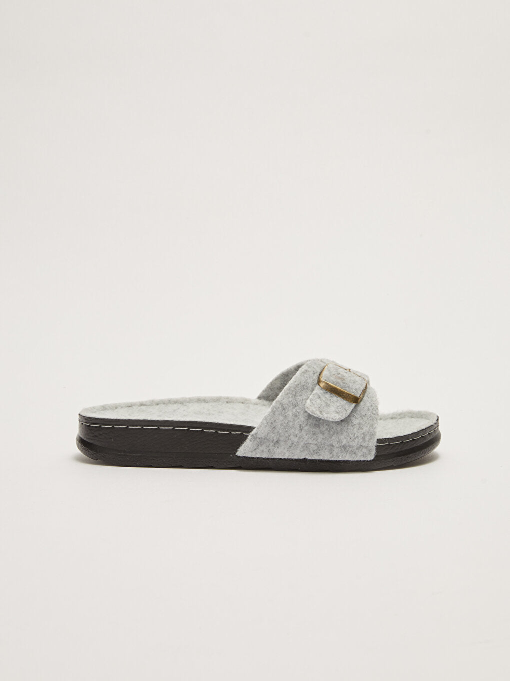 Women's House Slippers with Single Band Buckle Detail