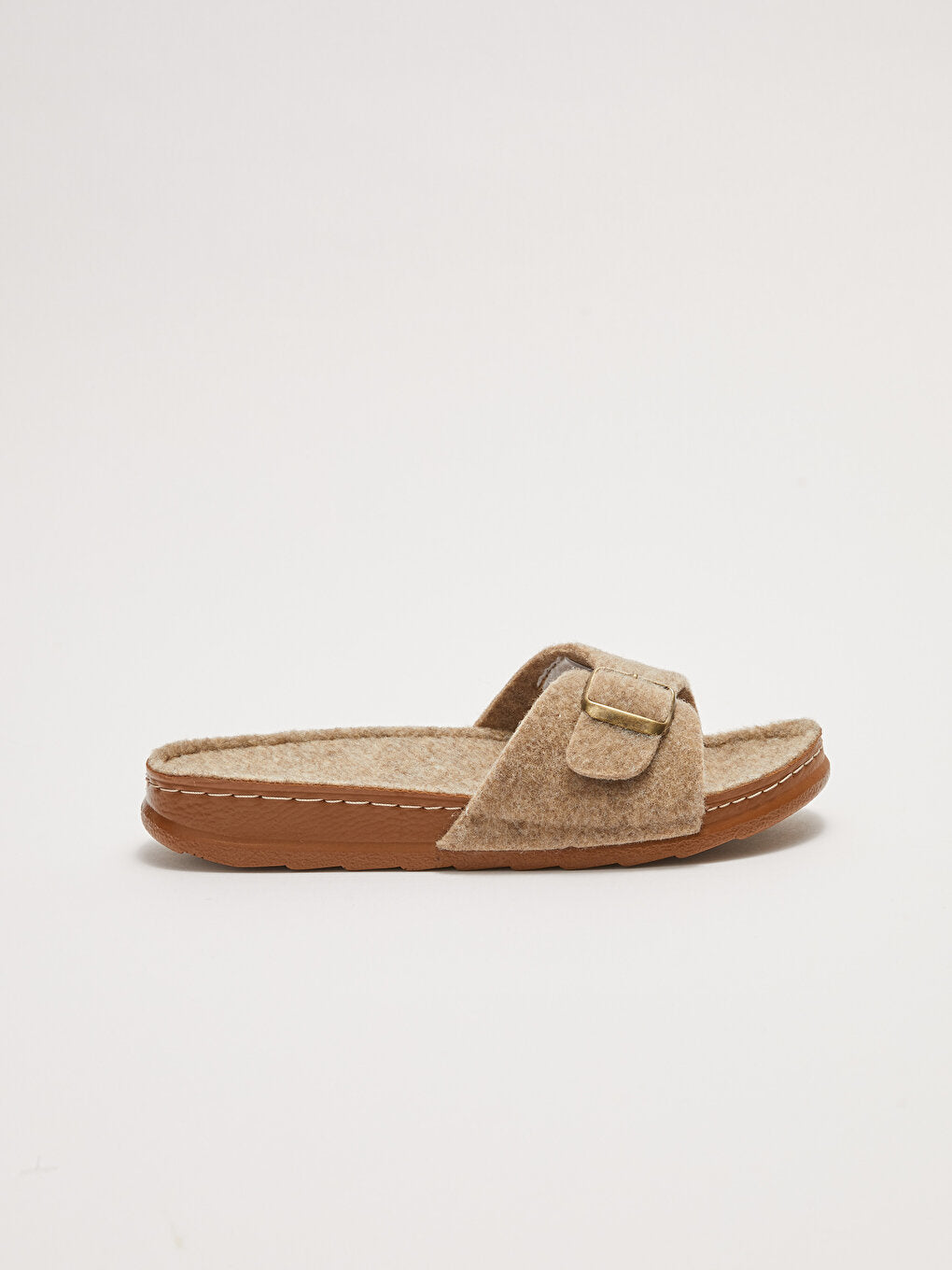 Women's House Slippers with Single Band Buckle Detail