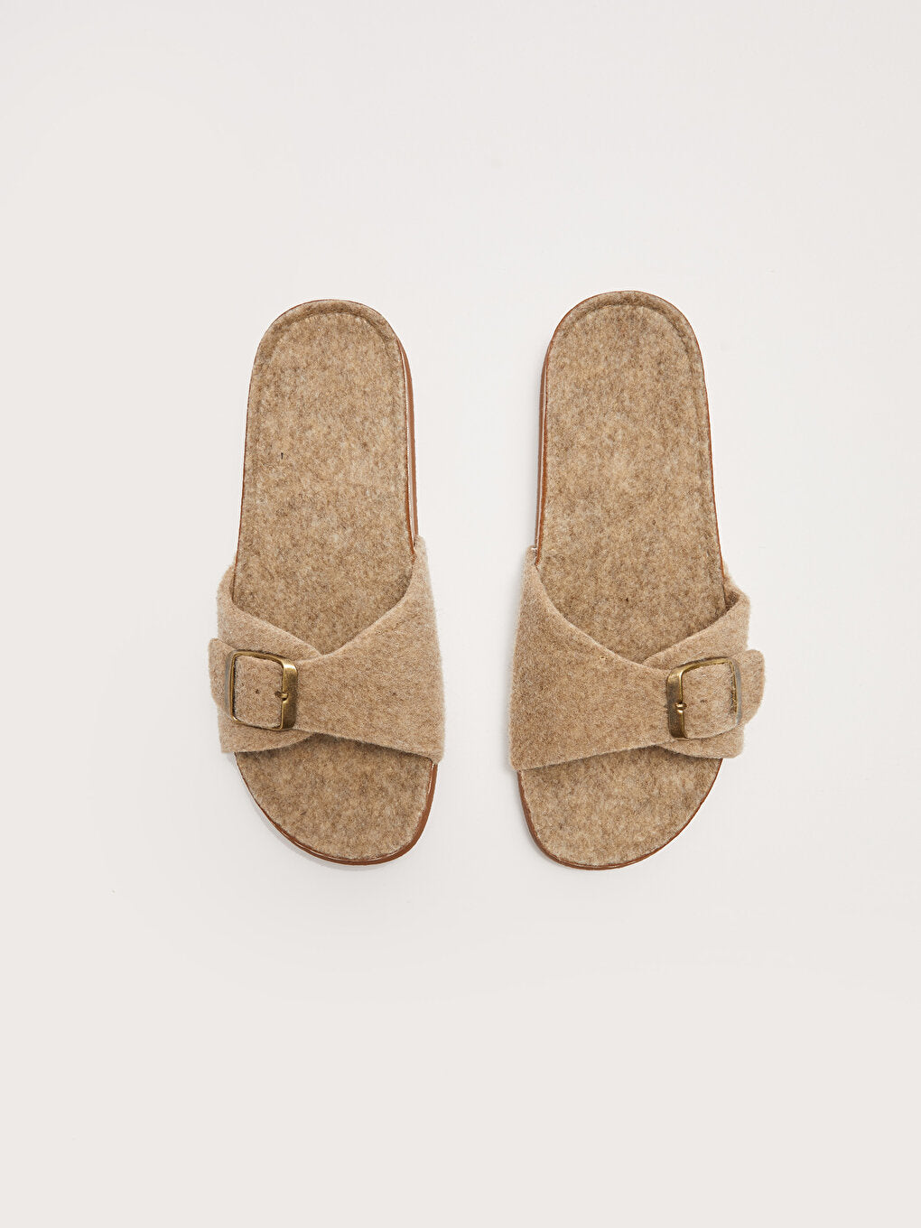 Women's House Slippers with Single Band Buckle Detail