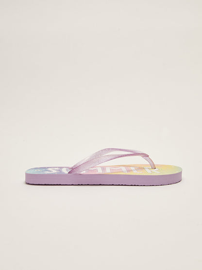 Printed Girls' Flip Flops Beach Slippers