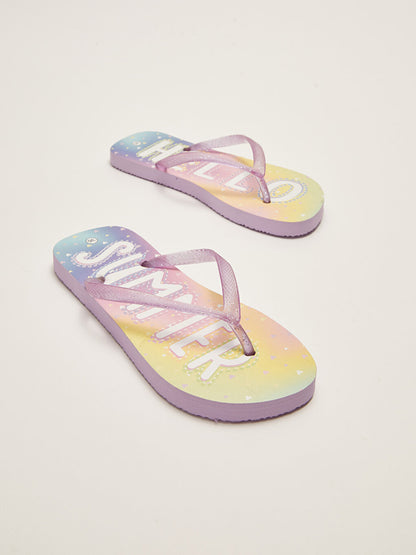 Printed Girls' Flip Flops Beach Slippers