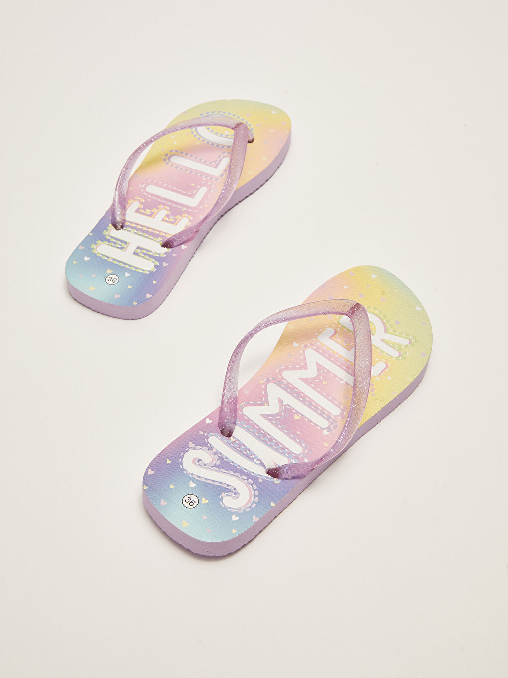 Printed Girls' Flip Flops Beach Slippers