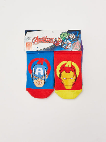 Avengers Patterned Boy Booties Socks 5-pack