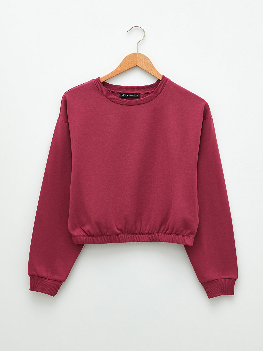 Crew Neck Plain Long Sleeve Women's Sweatshirt