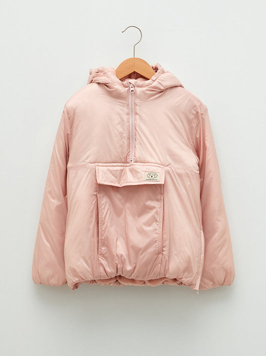 Hooded Basic Girl's Kangaroo Coat