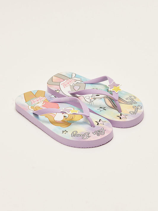 Bugs Bunny Printed Flip Flops Girls' Beach Slippers