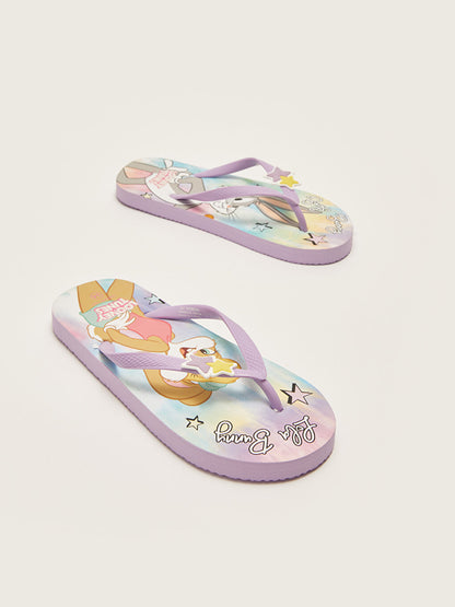 Bugs Bunny Printed Flip Flops Girls' Beach Slippers