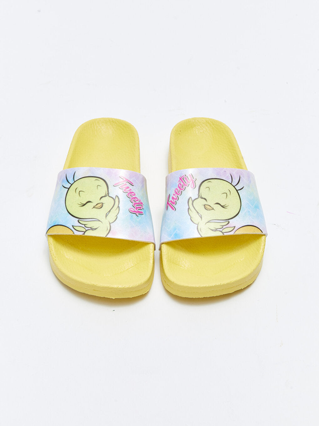 Tweety Licensed Single Striped Girl's Slippers