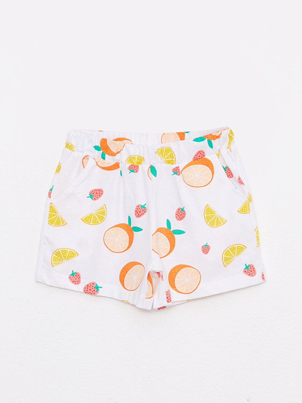 Printed Girls' Shorts with Elastic Waist