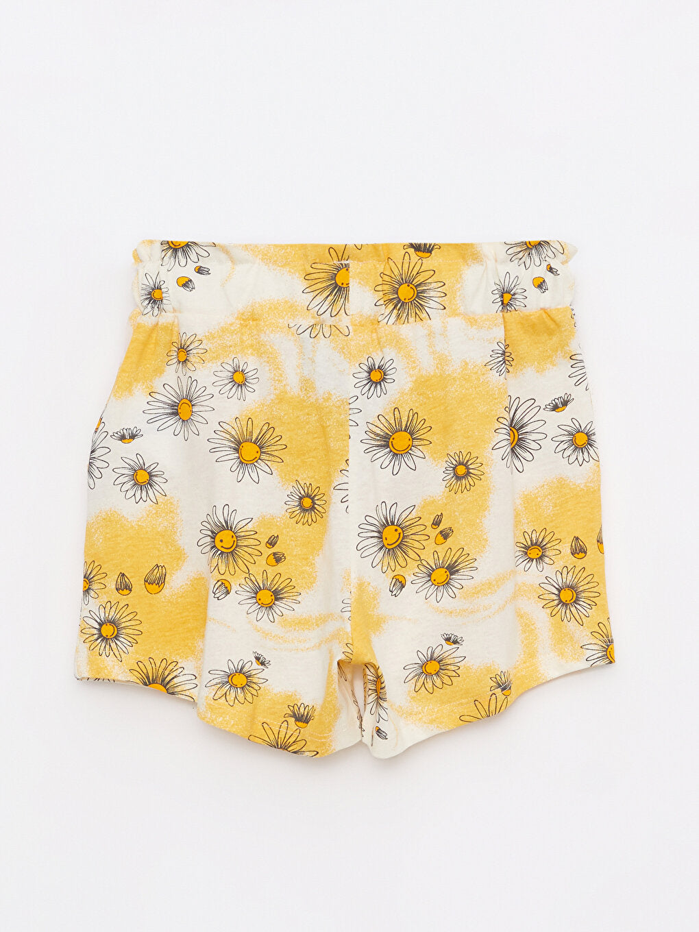 Patterned Girl's Shorts with Elastic Waist