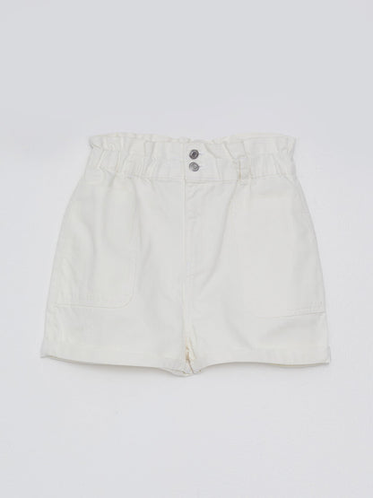 Women's Rodeo Jean Shorts with Elastic Waist Slouchy Pocket Detail