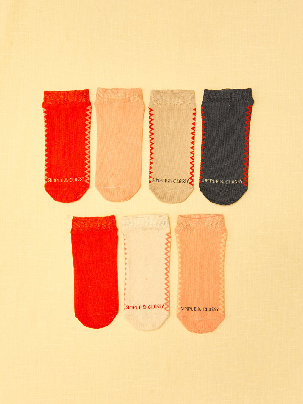 Patterned Organic Cotton Boy's Bootie Socks 7-pack