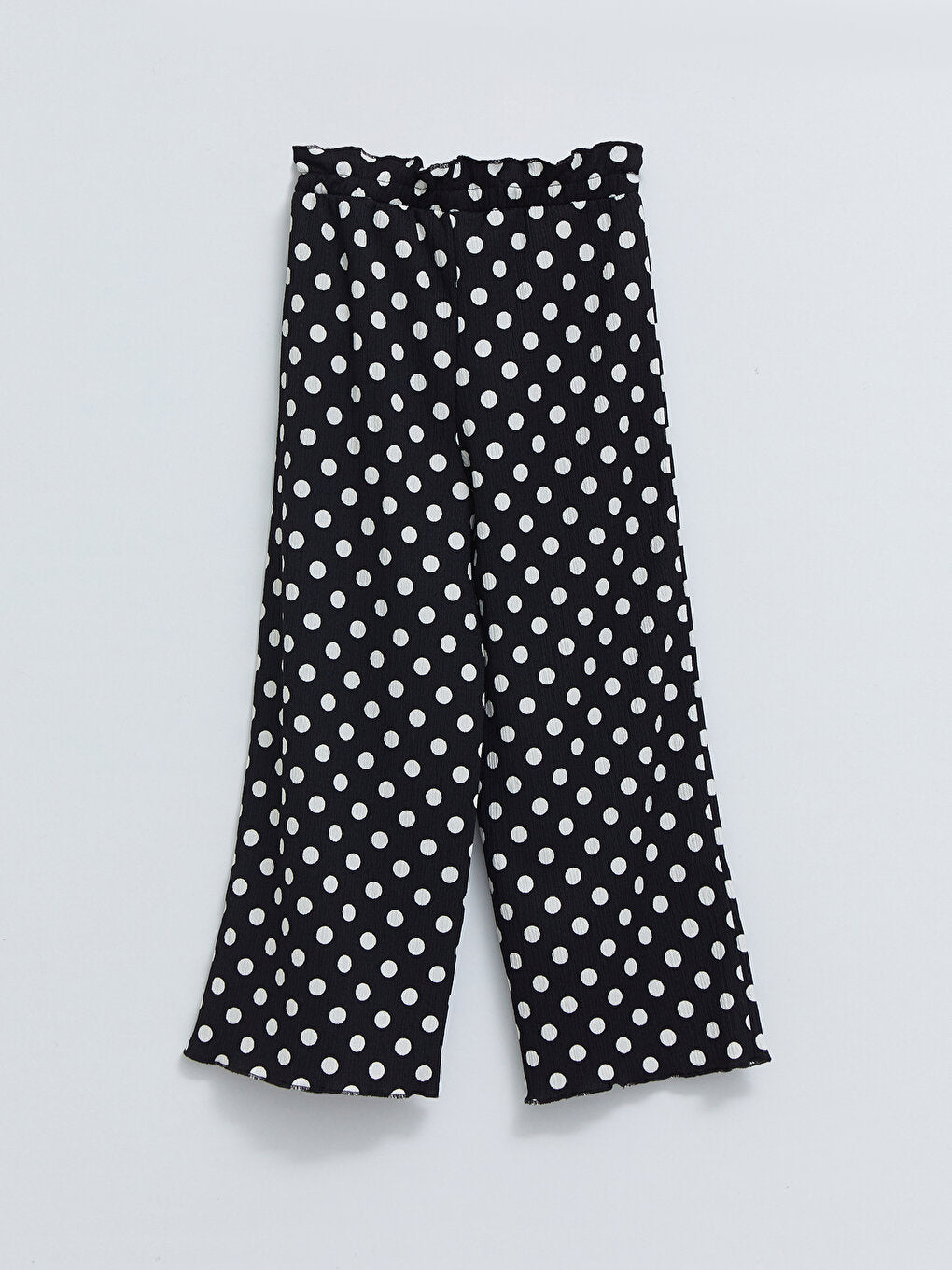 Polka Dot Girls' Trousers with Elastic Waist