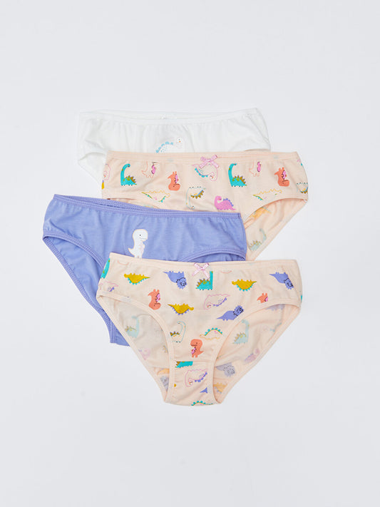 Printed Cotton Girl's Panties 4-pack