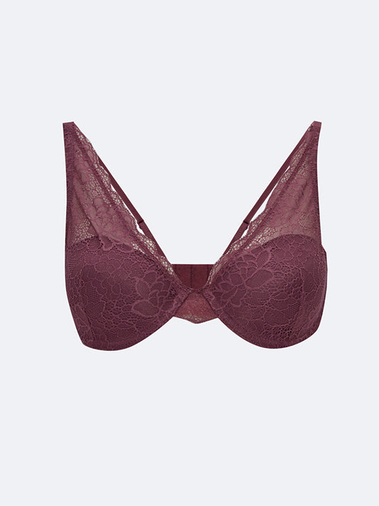 Underwire Unpadded Lace Balconette Bra