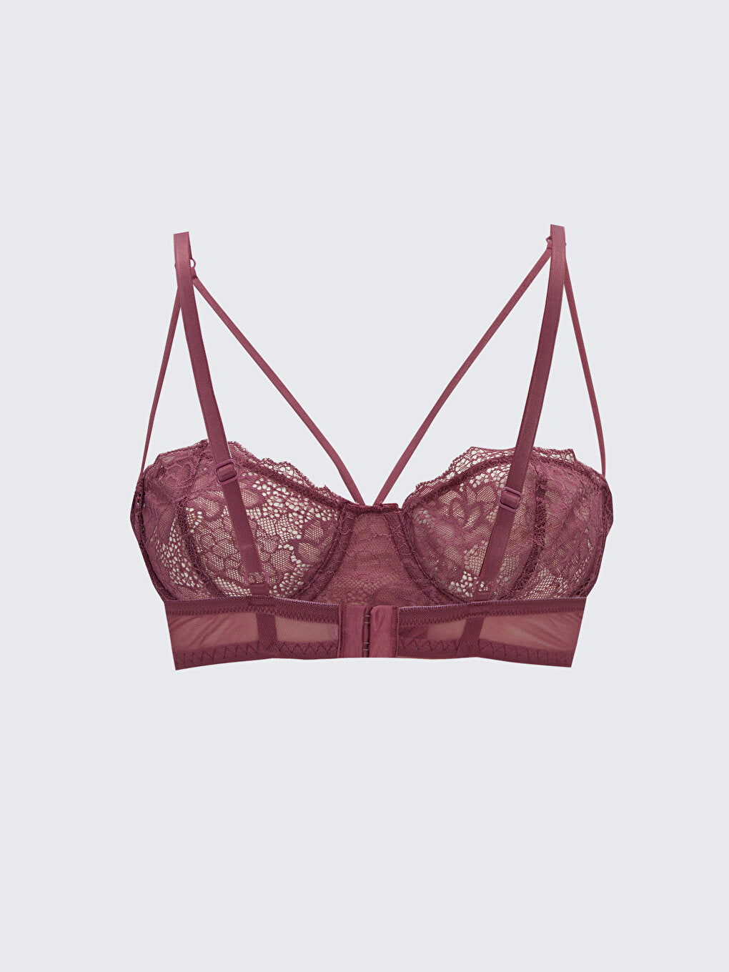 Underwire Unpadded Lace Balconette Bra